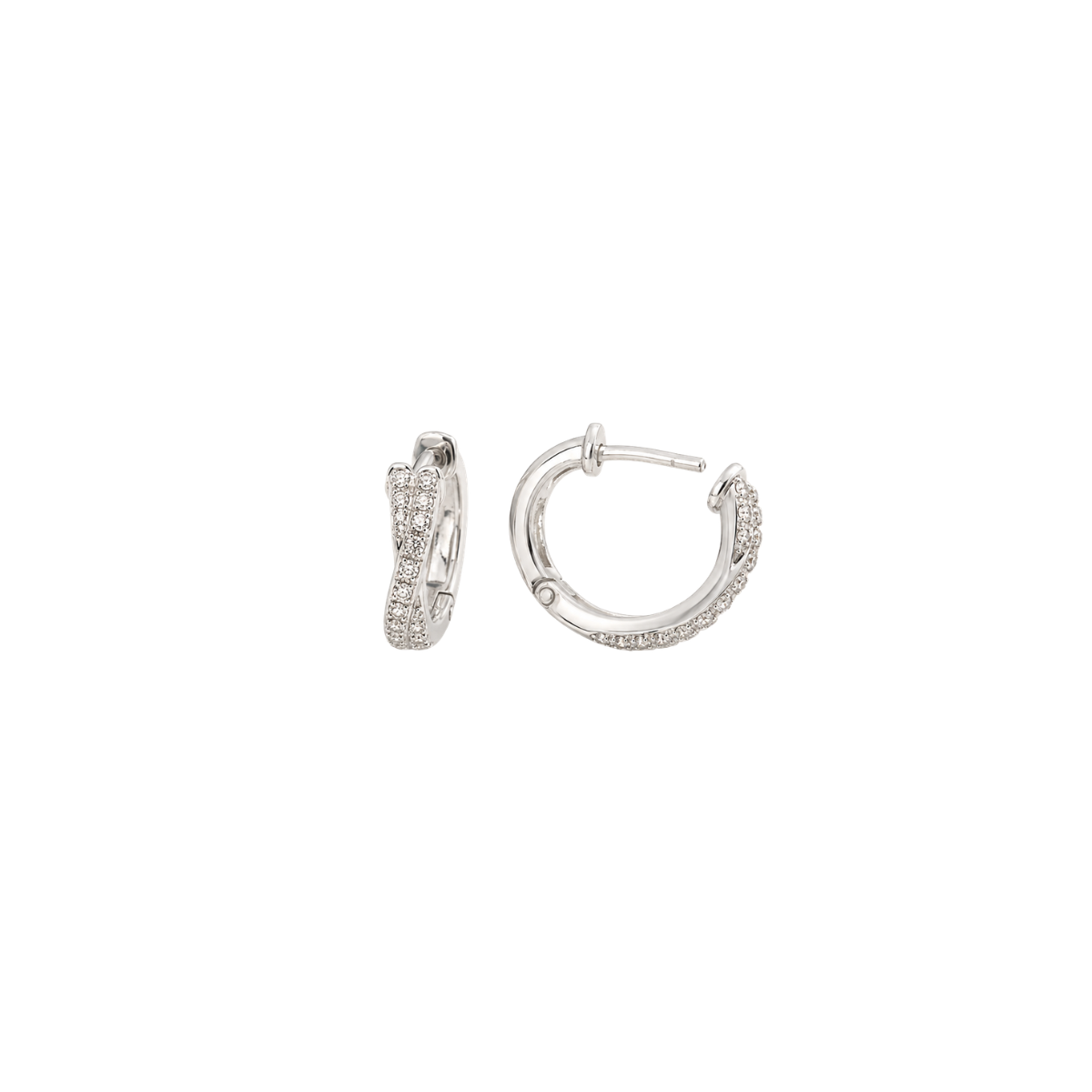 Aros de plata 925 doble fila