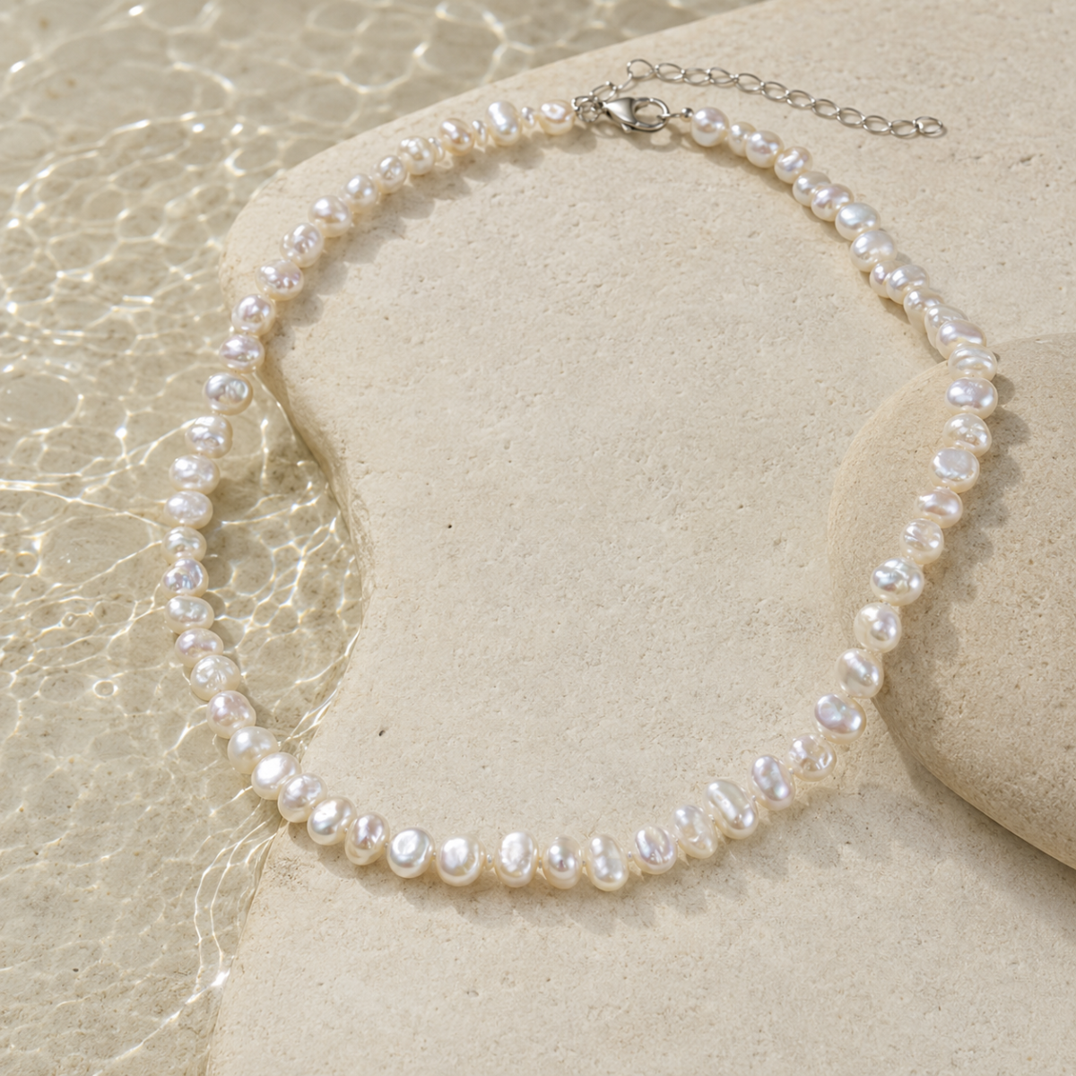 Collar de perlas barrocas naturales