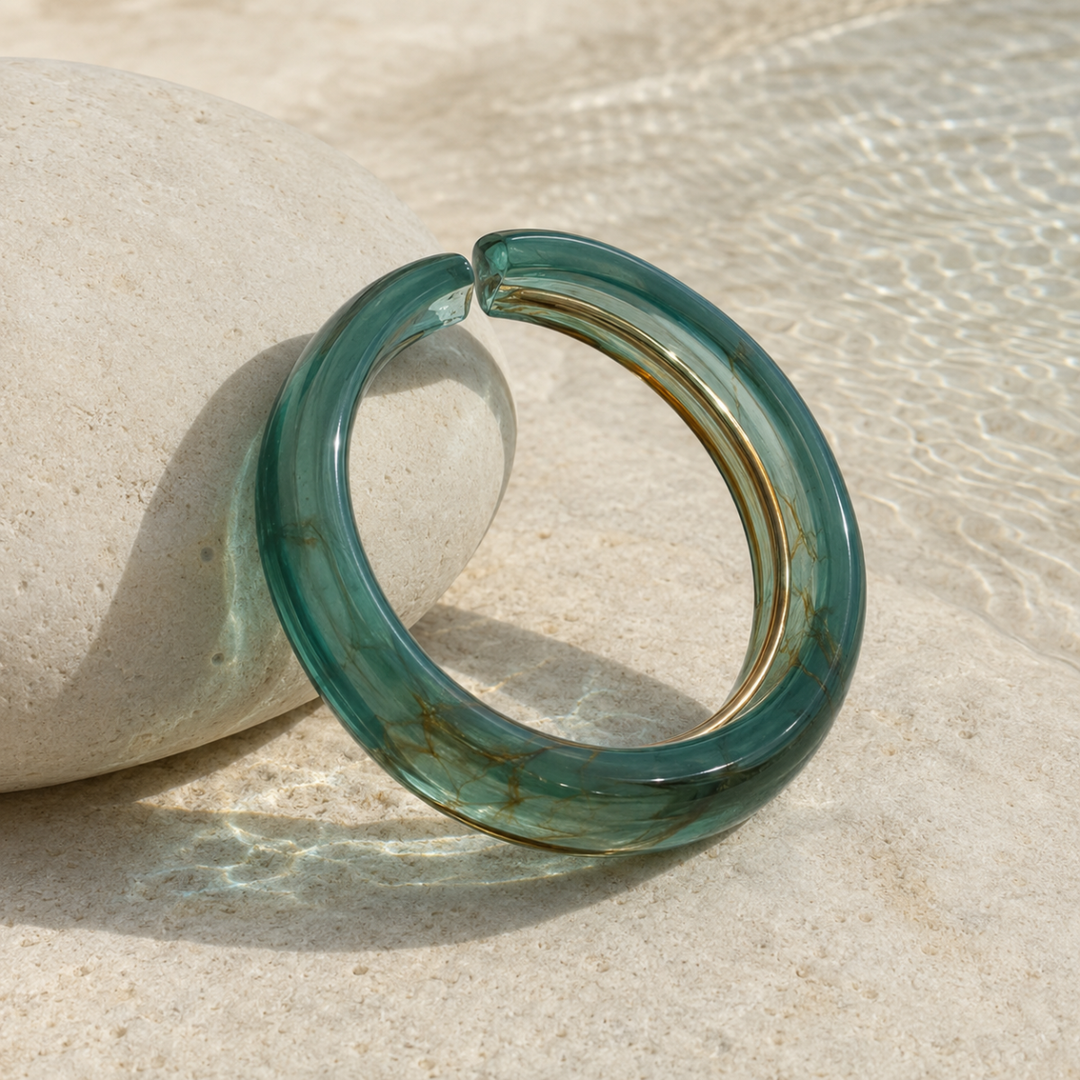 Pulsera rígida forma redonda – Azul