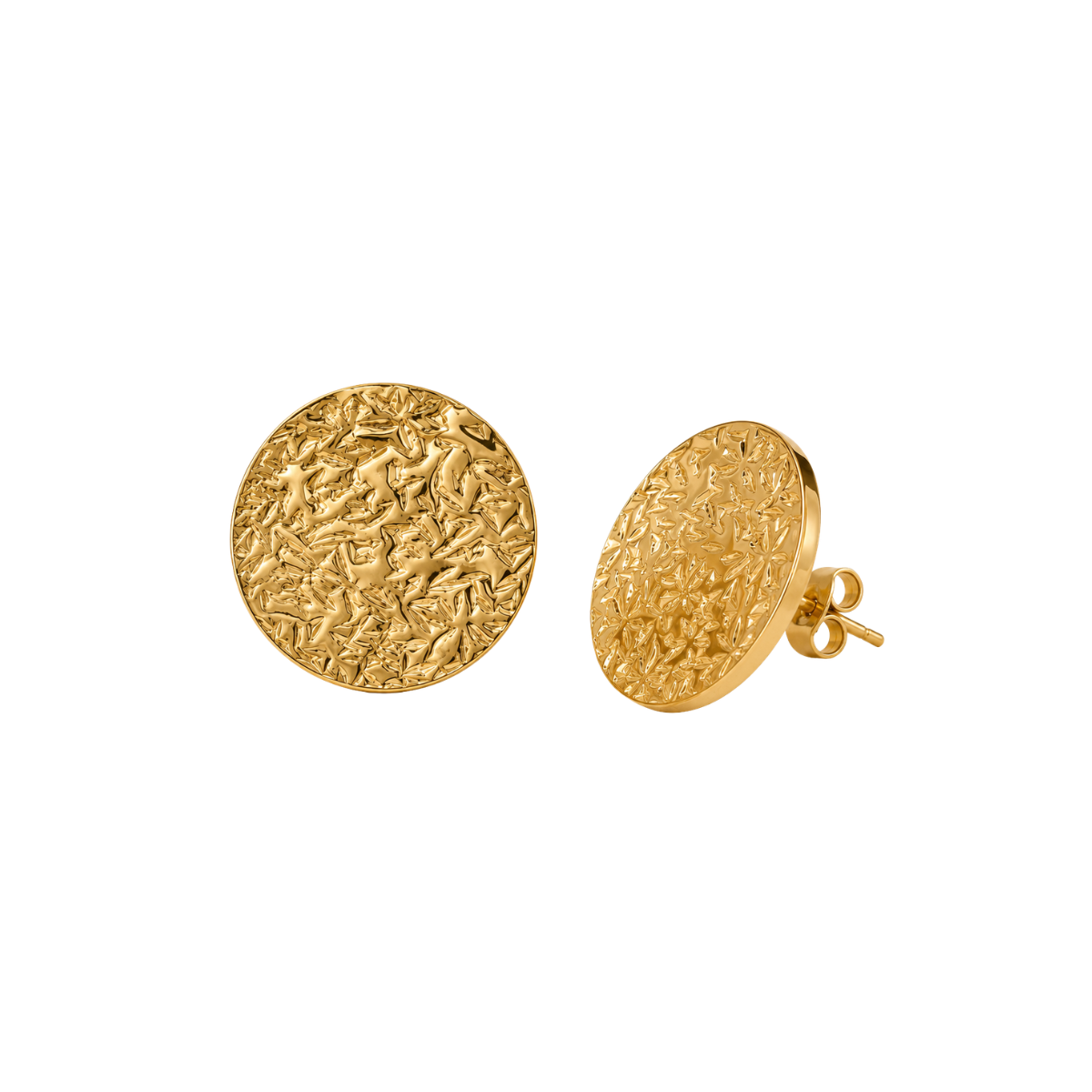 Aros redondos flores en relieve